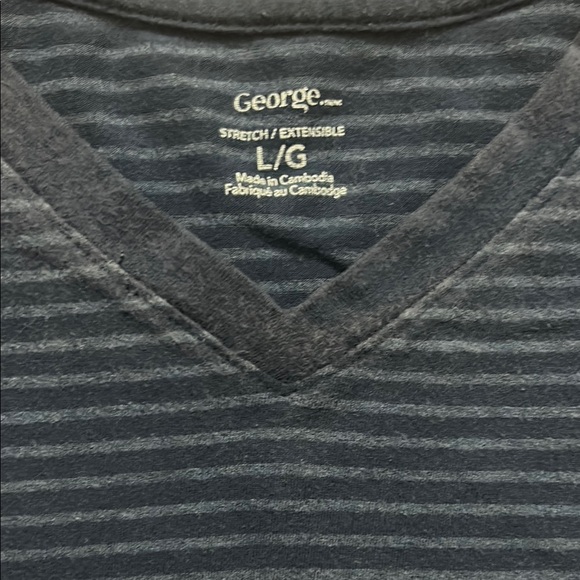 Blue Short Sleeve Tee with Stripes - Picture 2 of 9